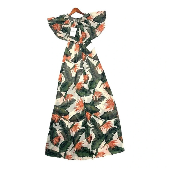 Show Me Your Mumu Hacienda Maxi Dress Off Shoulder Paradise Tropical Floral XS - Picture 5 of 13